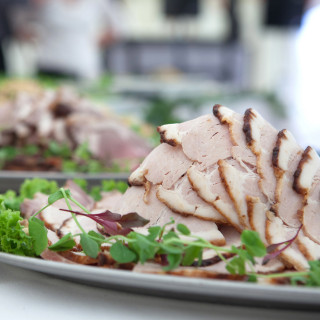 Photo of the meat platter ready to by served at an event catered by Beetham food.