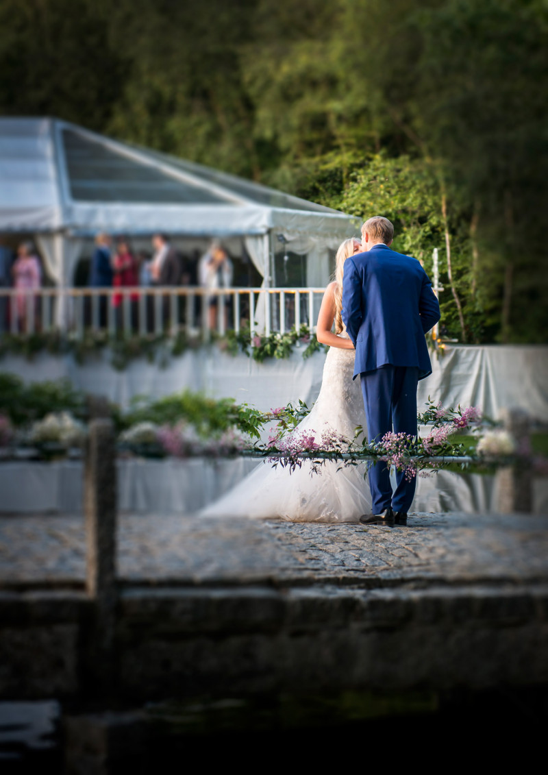 Photo of the bride and groom at a wedding catered by Beetham Food.